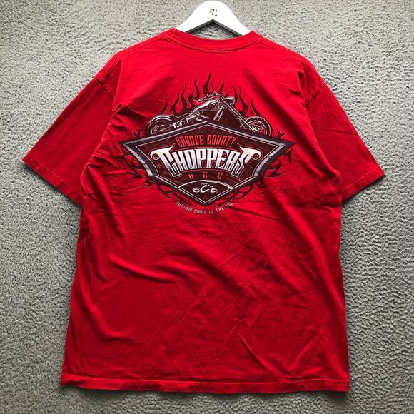 Vintage 2004 Orange County Choppers OCC Red T-Shirt Mens XL Short Sleeve Graphic - Picture 1 of 13